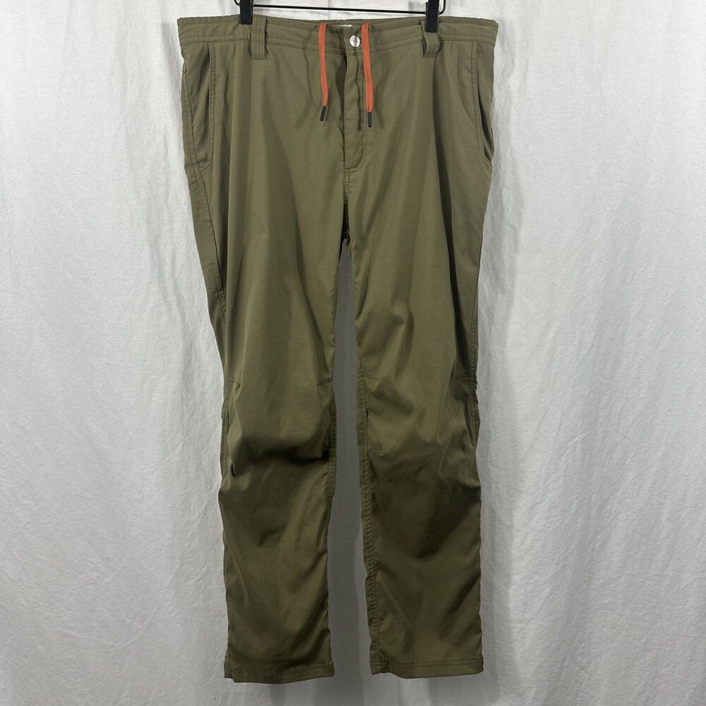 LIVSN Ecotrek Trail Pants Olive Green Mens Sz 38x30L Gorpcore Outdoor Hiking